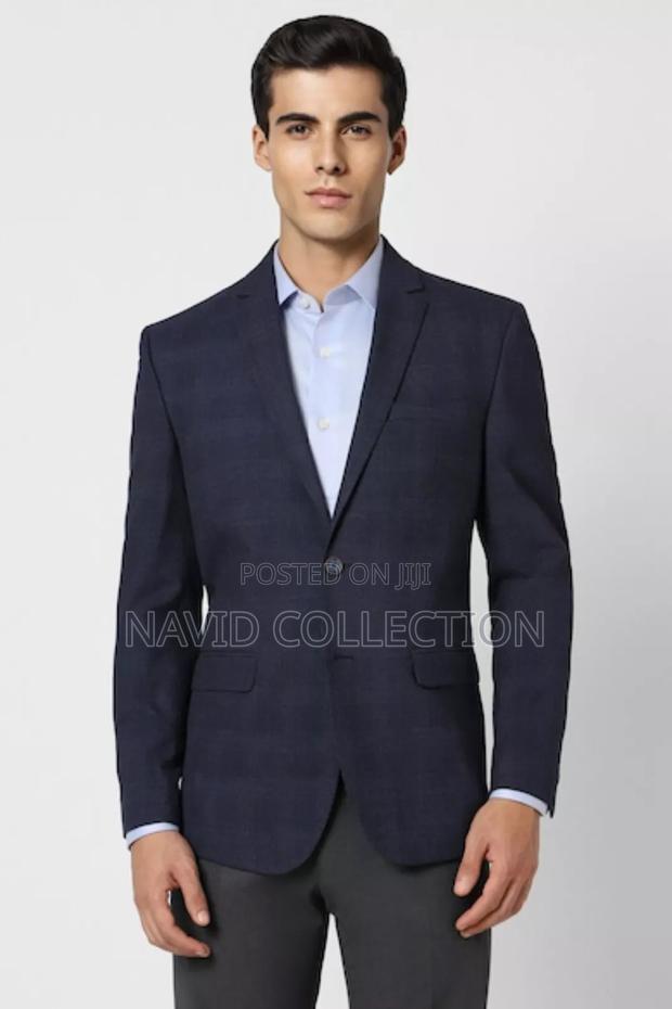Navy Check Slimfit Blazer - thumbnail 2