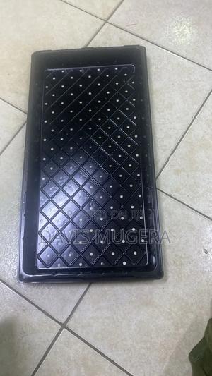 Black Plastic Hydroponic Fodder Tray (Perforated) - main view