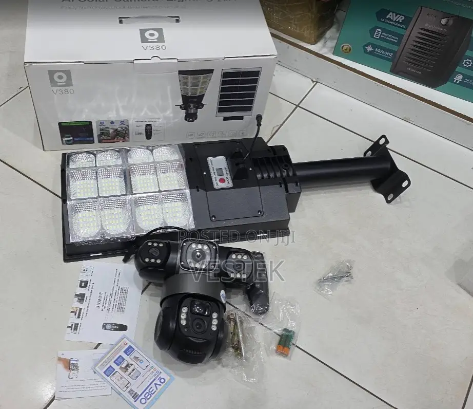 180w Streetlight V380 Pro 4g Simcard CCTV Solar Lamp Camera