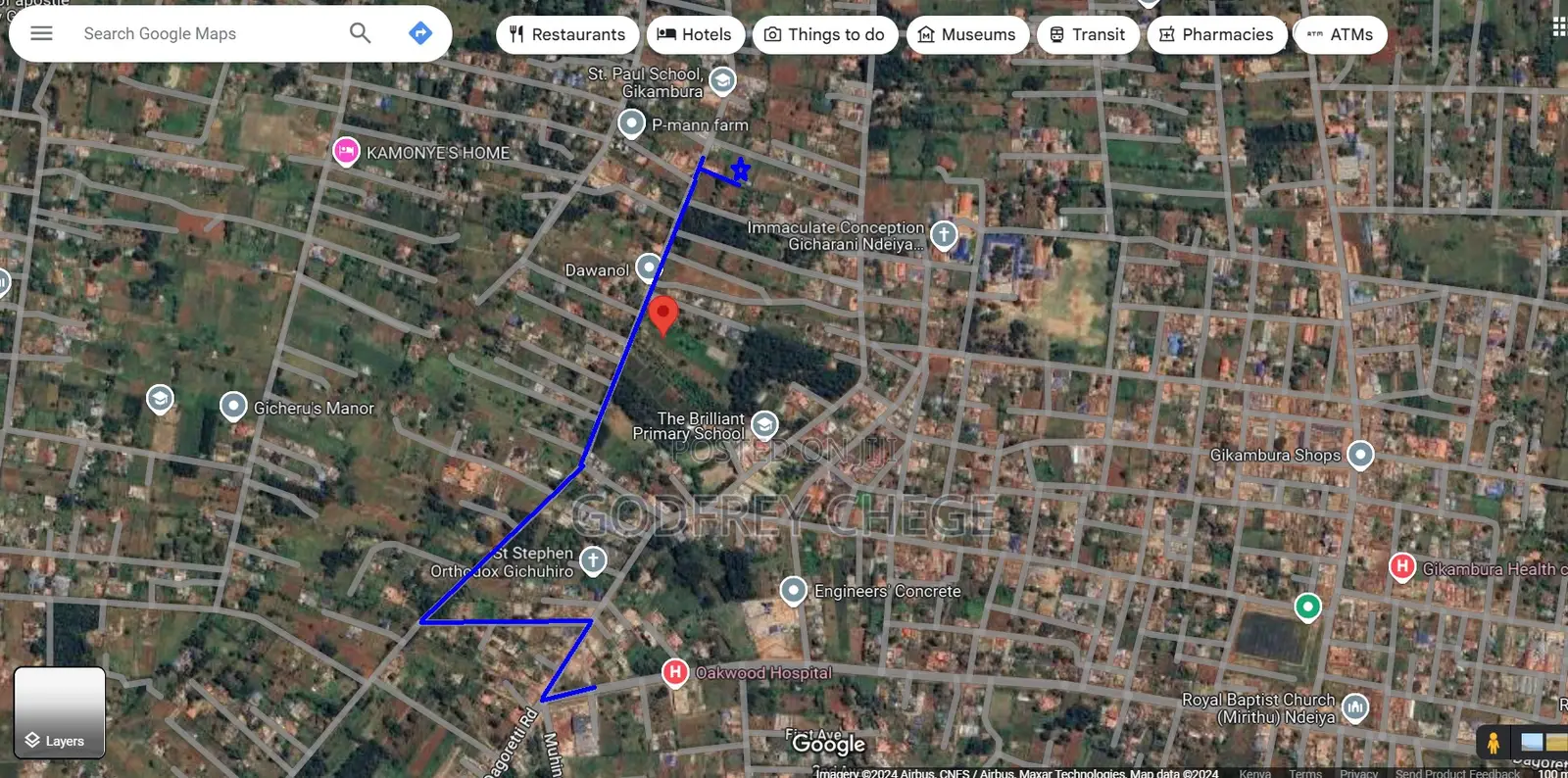 Plot for Sale in Kikuyu, Gikambura Area (1/8th or 50x100 Plot)