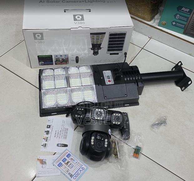 180w 3 Lenses 3 Screen V380 Triple Lens 4g Floodlight Camera