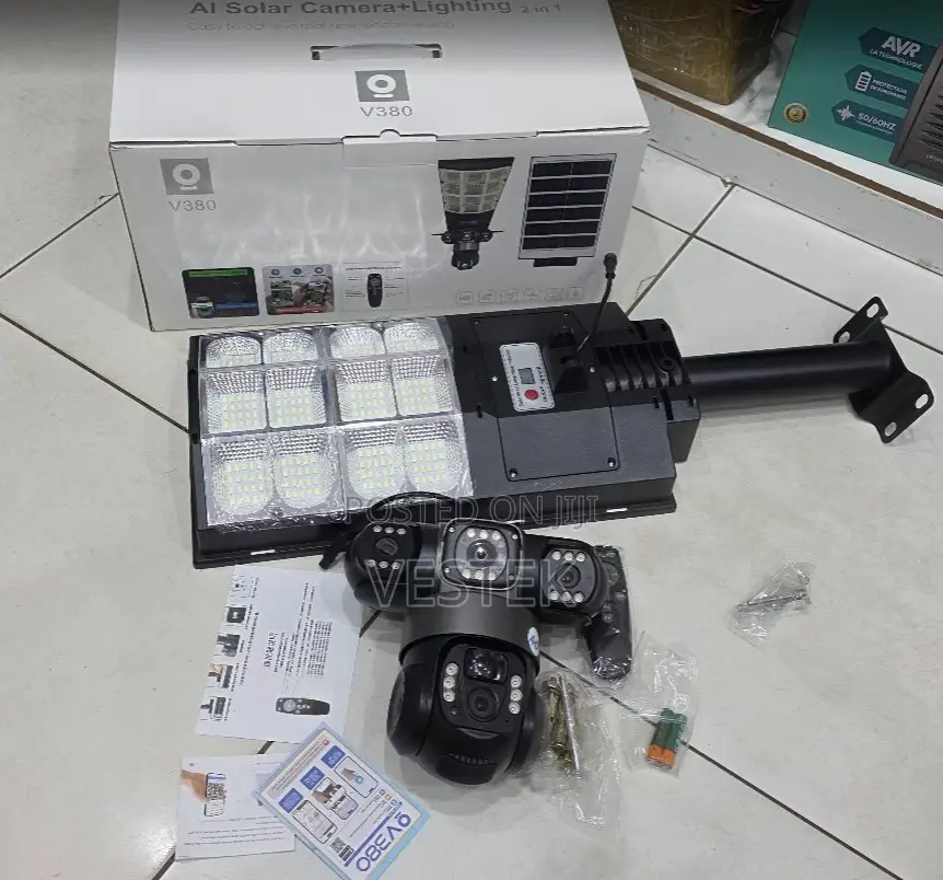 180w 3 Lenses 3 Screen V380 Triple Lens 4g Floodlight Camera