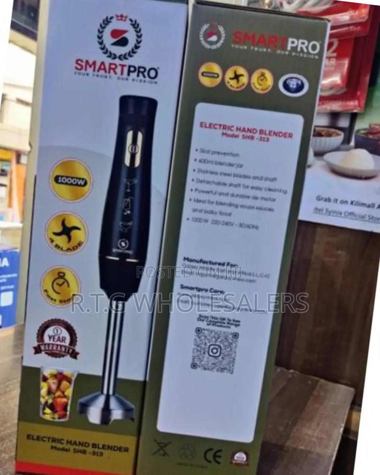 Smart Pro Electric Hand Blender With Stainless Steel Blades