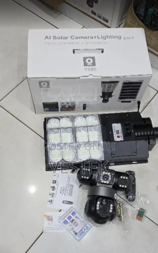 Solar Powered 180w Led Flood Light With 4g Camera Outdoor PTZ CCTV