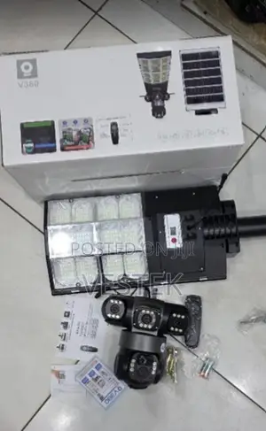 Solar Powered Outdoor 4g Camera With Led 180w Floodlight Mobile App