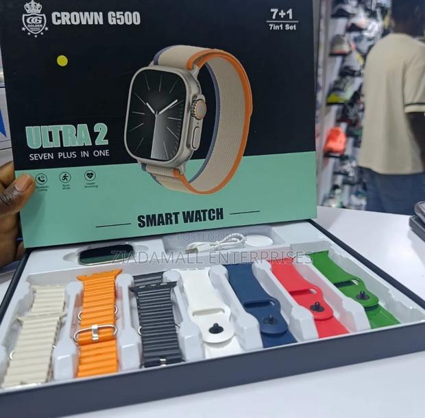 Ultra 2 Smart Watch Crown G500 7+1 Straps - thumbnail 2