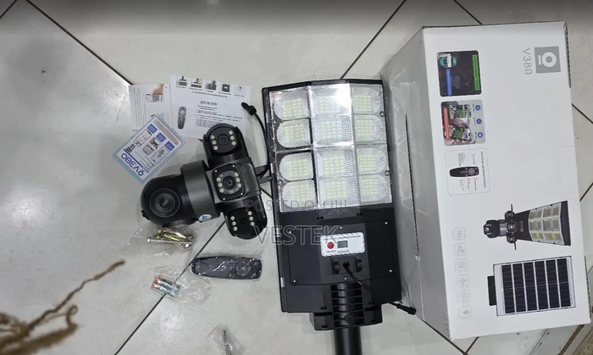 Outdoor Solar 4g Smart Camera With Led 180w Streetlight Night Vision