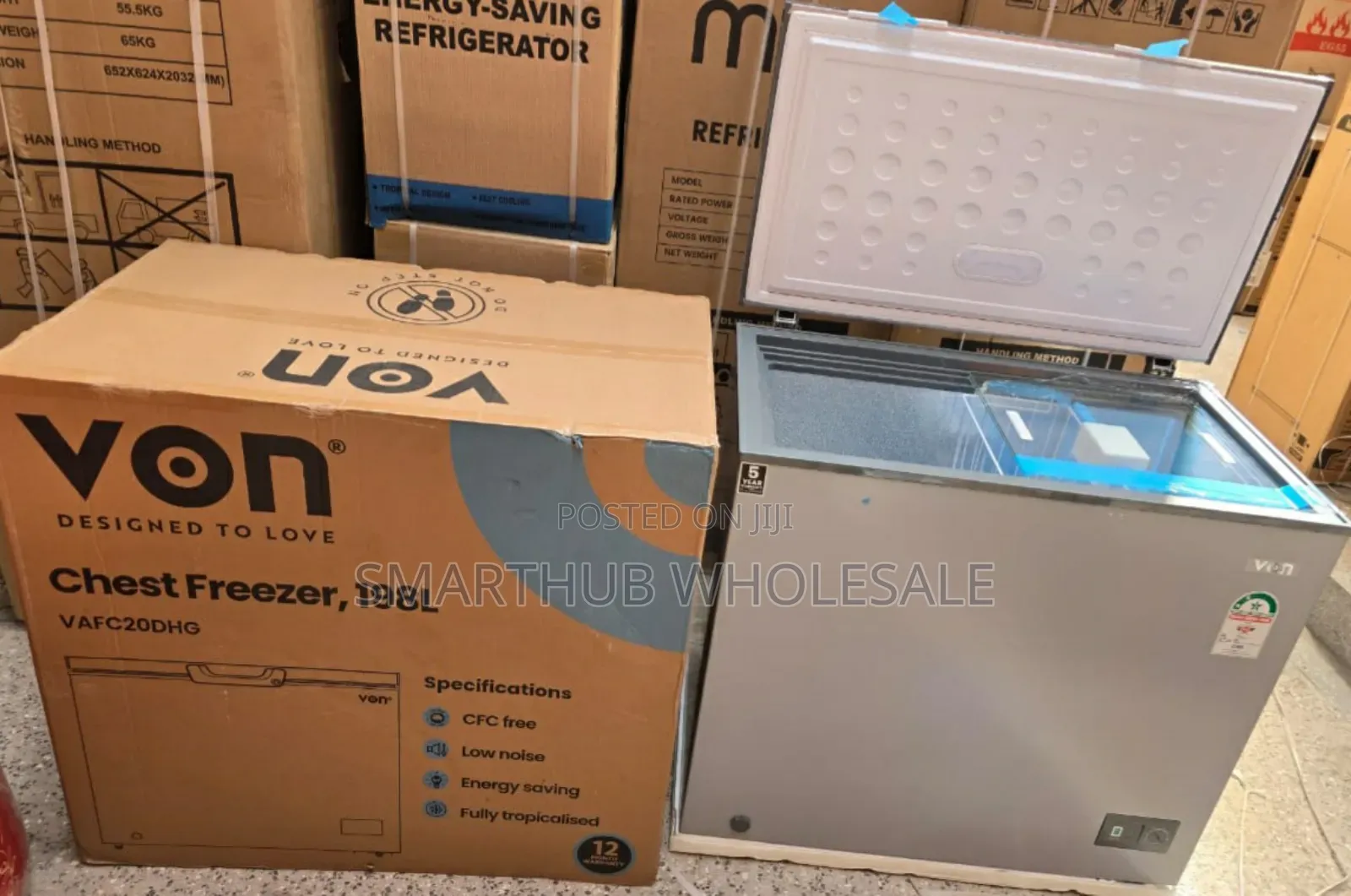 Von Large Capacity Chest Freezer 198 Liters Freezer 1yr Warranty,
