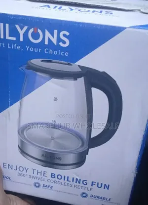 Ailyons 2.Ltrs Glass Electric Kettle, Automatic Hot Water Boiler
