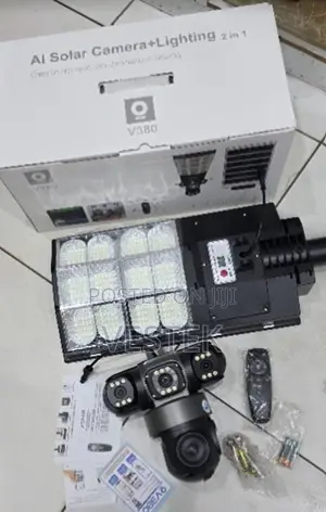 Outdoor Solar 4g Sim CCTV Camera With Led Flood Light 180w