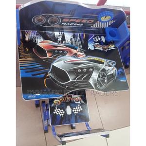 Blue Executive Racing Car Adjustable Kids Study Table Desk - main view