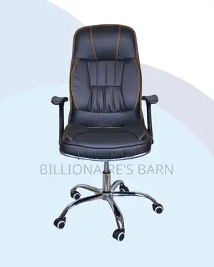 Executive Leather Chair for Boardroom Offices — Padded Arm Comfort