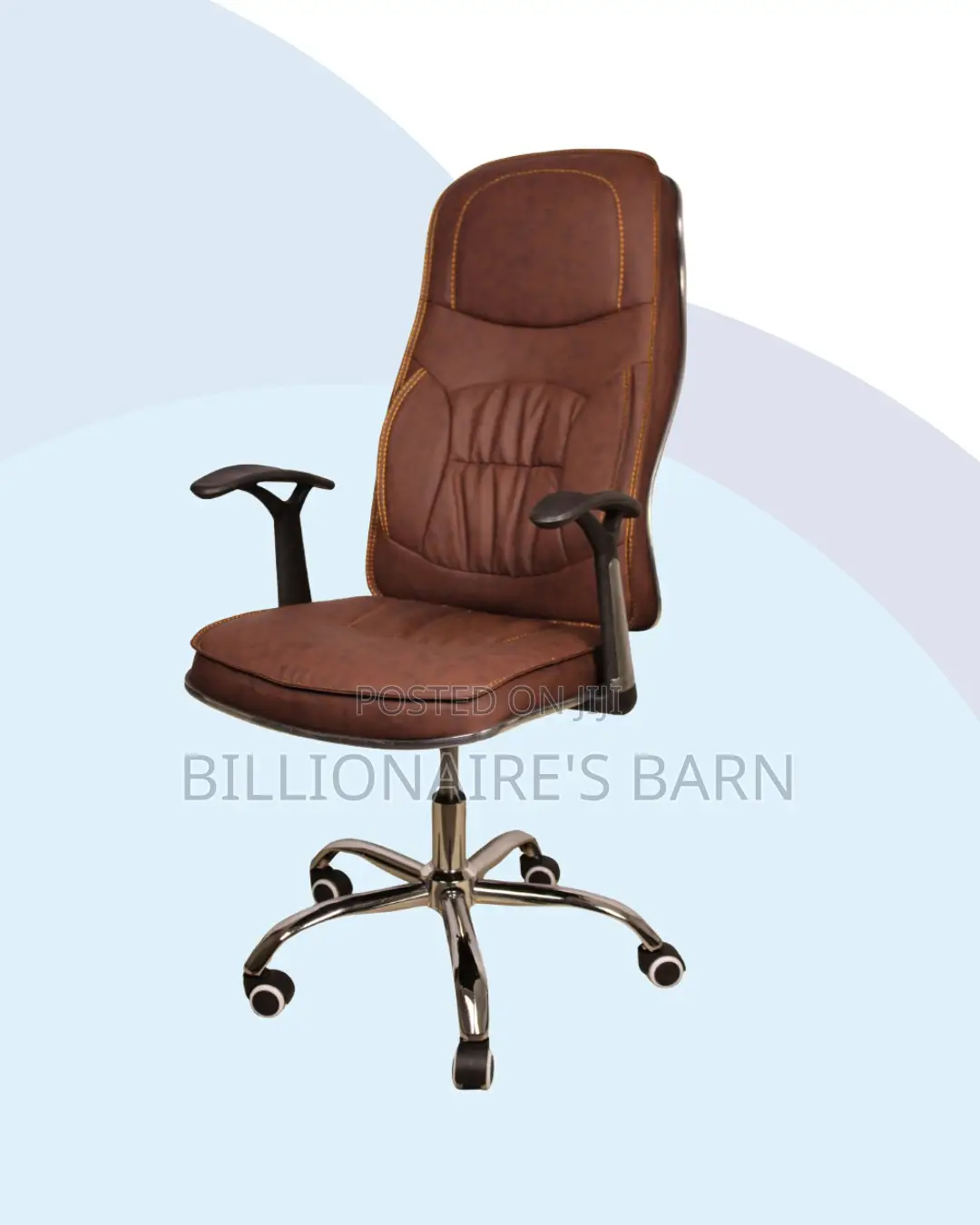 Ergonomic Office Chair for Work — Stable Base, Padded Arm Comfort