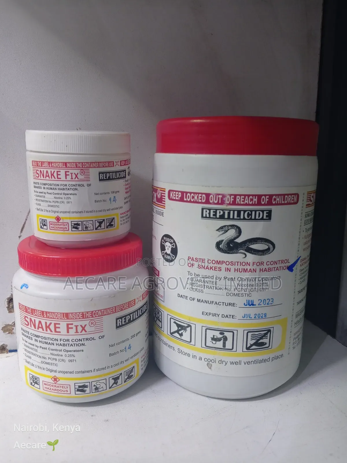 Snake Fix Gel Bait 100g, 200g, 400g, 1kg