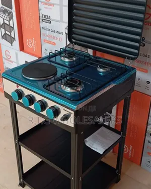 Eurochef 3 Gas + 1 Electric Standing Cooker With Shelves
