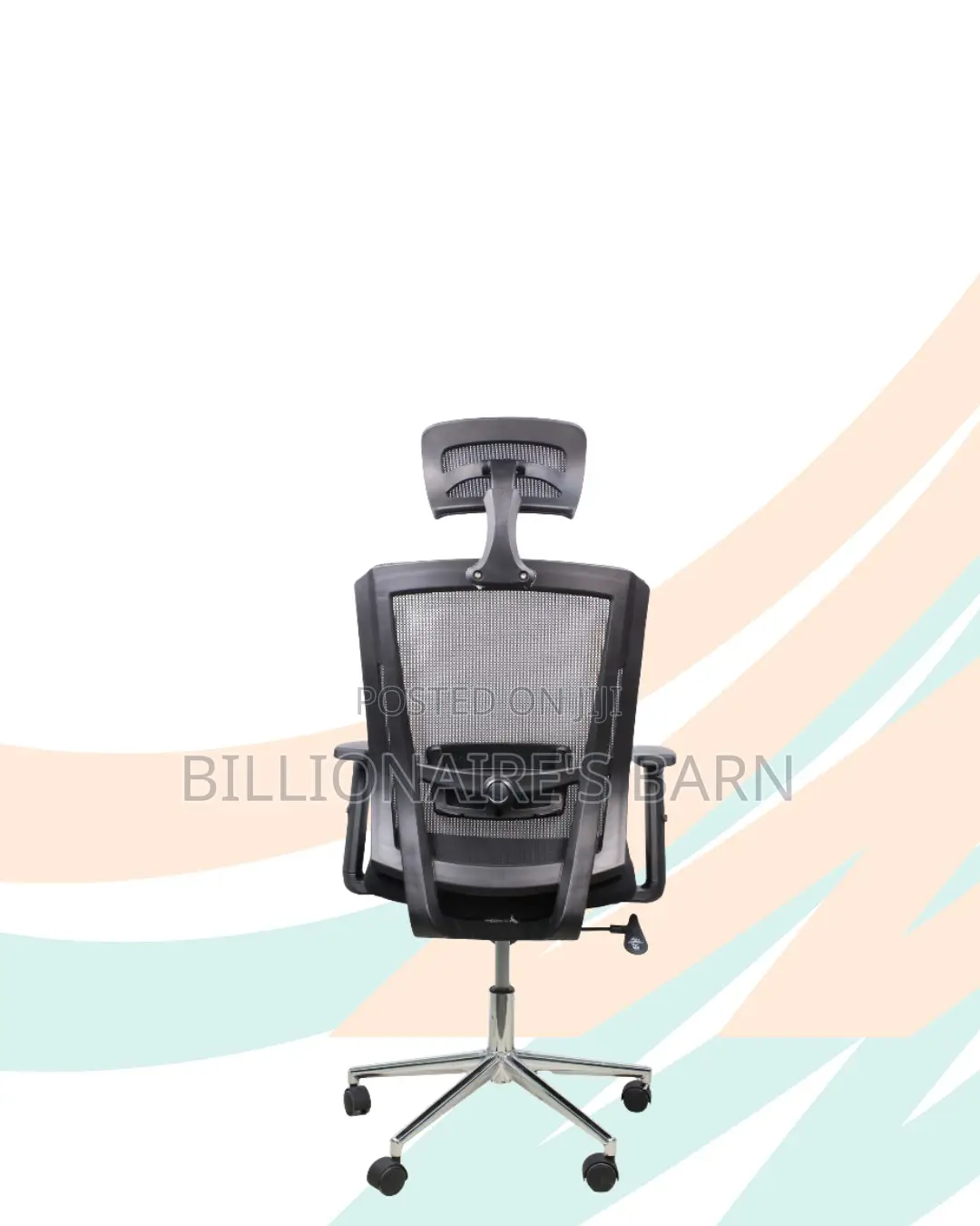 Black Ergonomic Mesh Office Chair •Workday Comfort, Strong Chrome Base