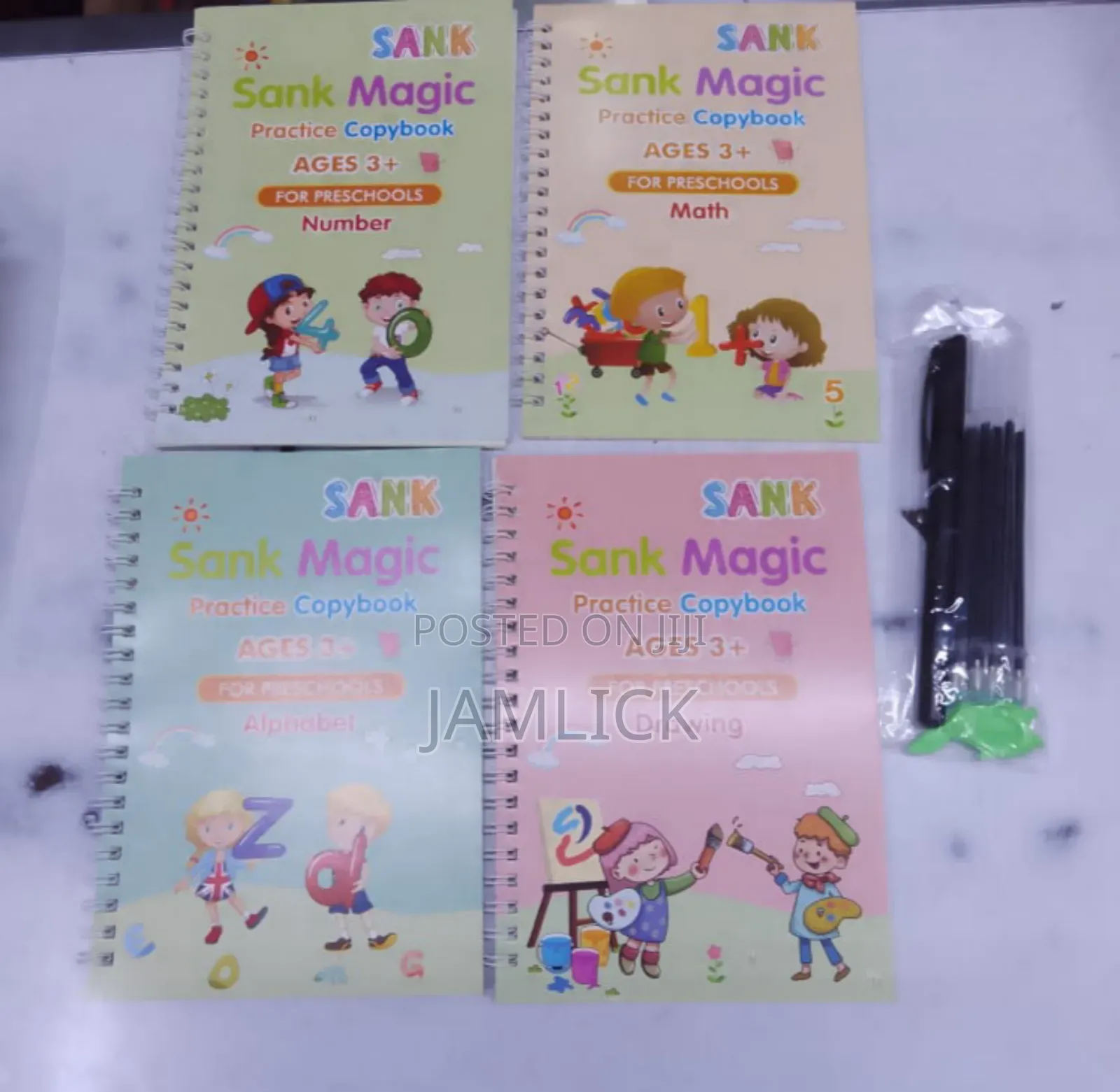 Magic Sand Book Set – 4 Books + 10 Replaceable Pens - Kb