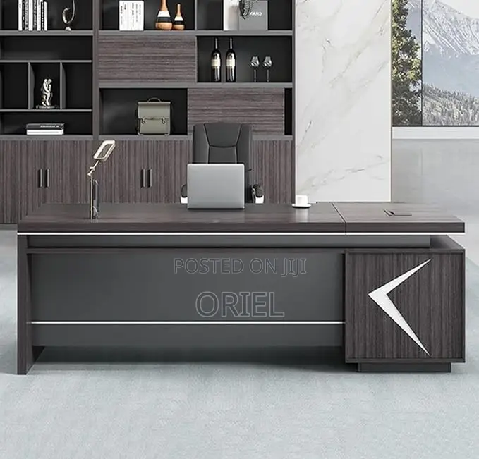 Office Desks; Wooden L-Shaped Executive Management Desk