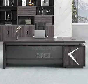 Office Desks; Wooden L-Shaped Executive Management Desk