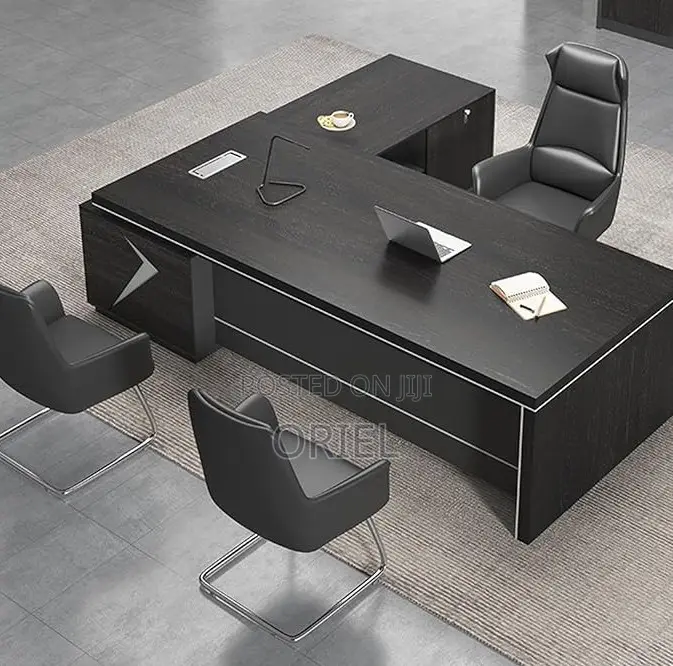 Office Desks; Wooden L-Shaped Executive Management Desk