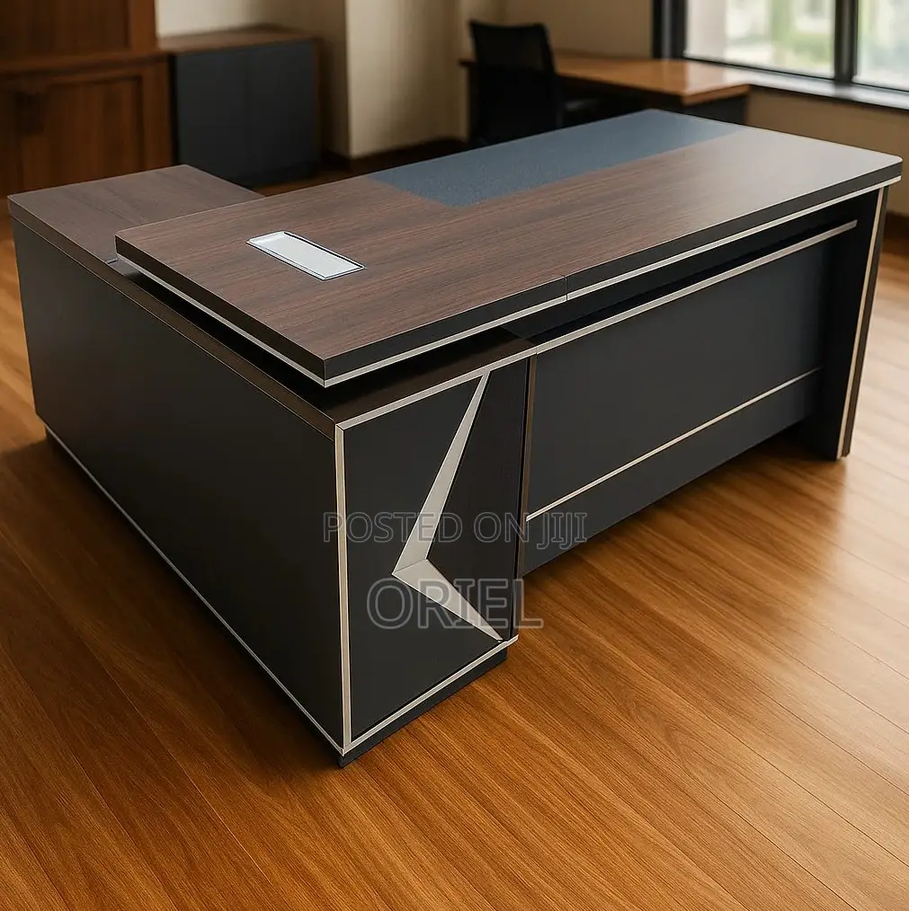 Office Desks; Wooden L-Shaped Executive Management Desk