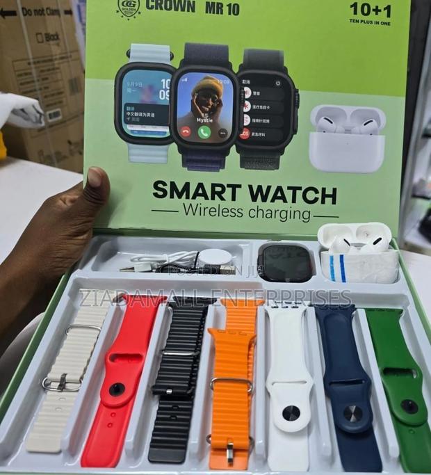 Crown Mr10 10 in 1 Smart Watch Advanced Fitness Connectivity