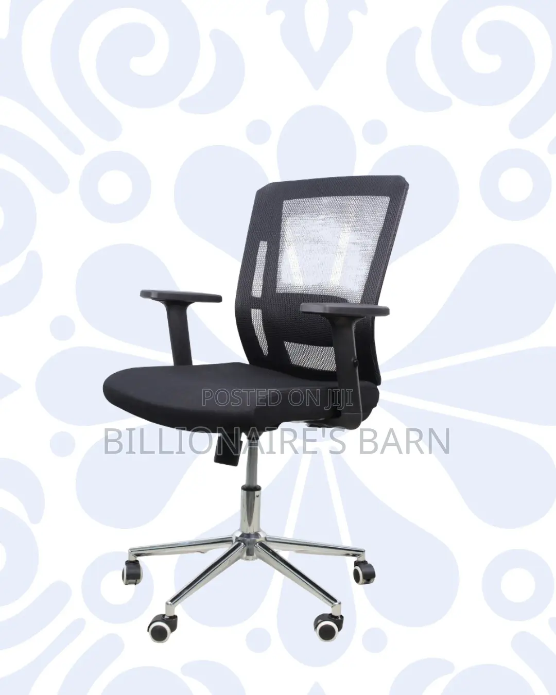 Barn Origin Mid-Back Office Chair | Easy Adjustments, Chrome Base