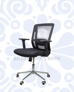 Barn Origin Mid-Back Office Chair | Easy Adjustments, Chrome Base