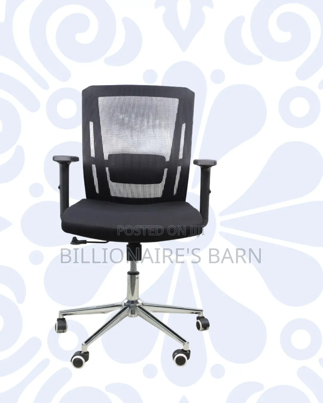 Barn Origin Mid-Back Office Chair | Easy Adjustments, Chrome Base