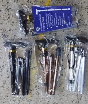 Adjustable Metal Folding Cane – Foldable Walking Stick - Km - thumbnail 2