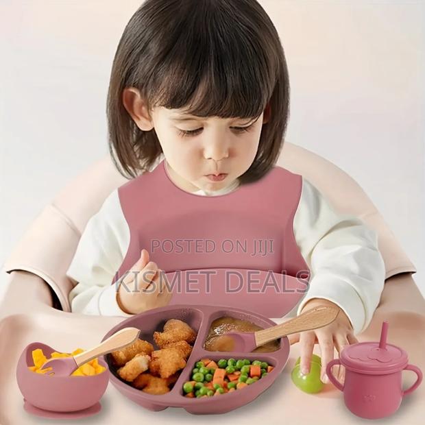 6pc Silicone Baby Feeding Cutlery Set - main view
