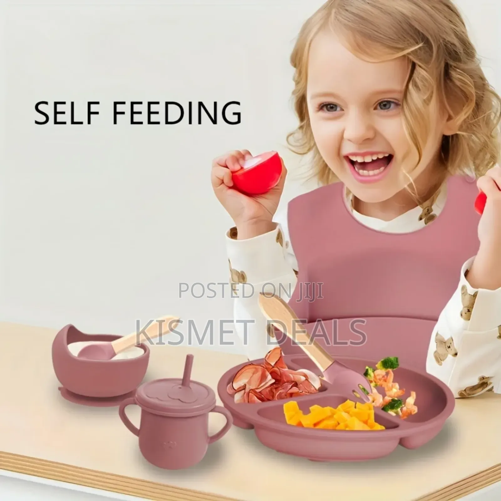6pc Silicone Baby Feeding Cutlery Set