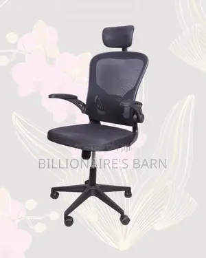Grey Ergonomic Office Chair • Flip-Up Arms Convenience