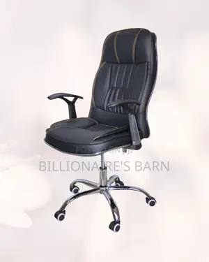 Executive Leather Office Chair • Easy Adjustments, Leather Finish