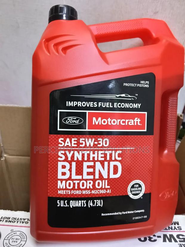Motorcraft Sae 5w-30 Synthetic Blend Motor Oil.