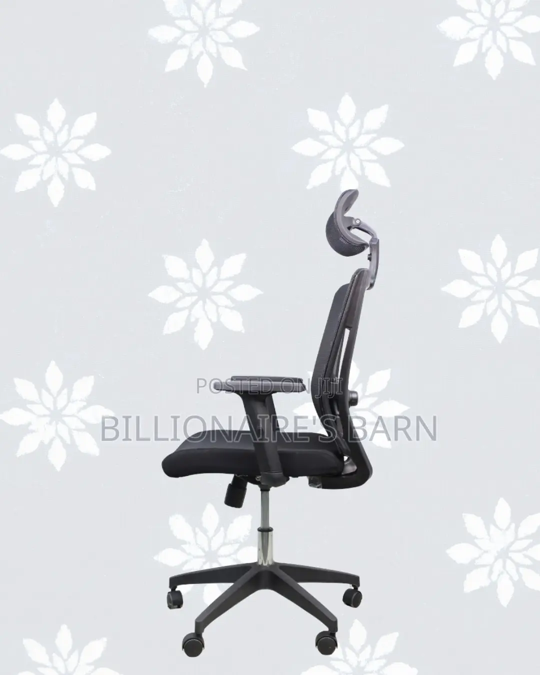 Black Ergonomic Mesh Office Chair • Support That Lasts, Nylon Base