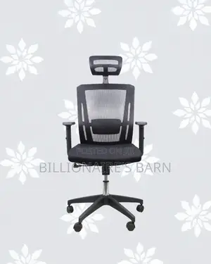 Black Ergonomic Mesh Office Chair • Support That Lasts, Nylon Base