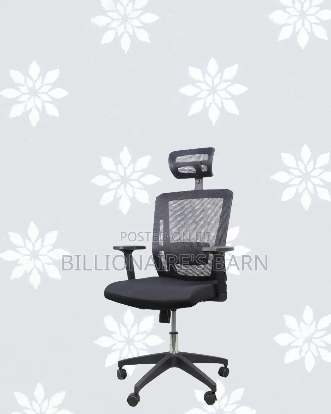 Black Ergonomic Mesh Office Chair • Support That Lasts, Nylon Base