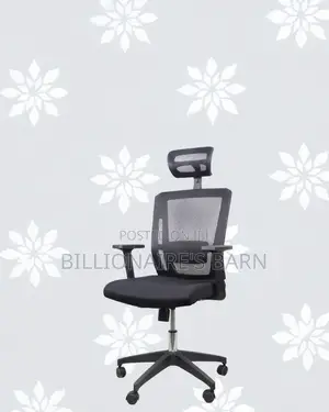 Black Ergonomic Mesh Office Chair • Support That Lasts, Nylon Base