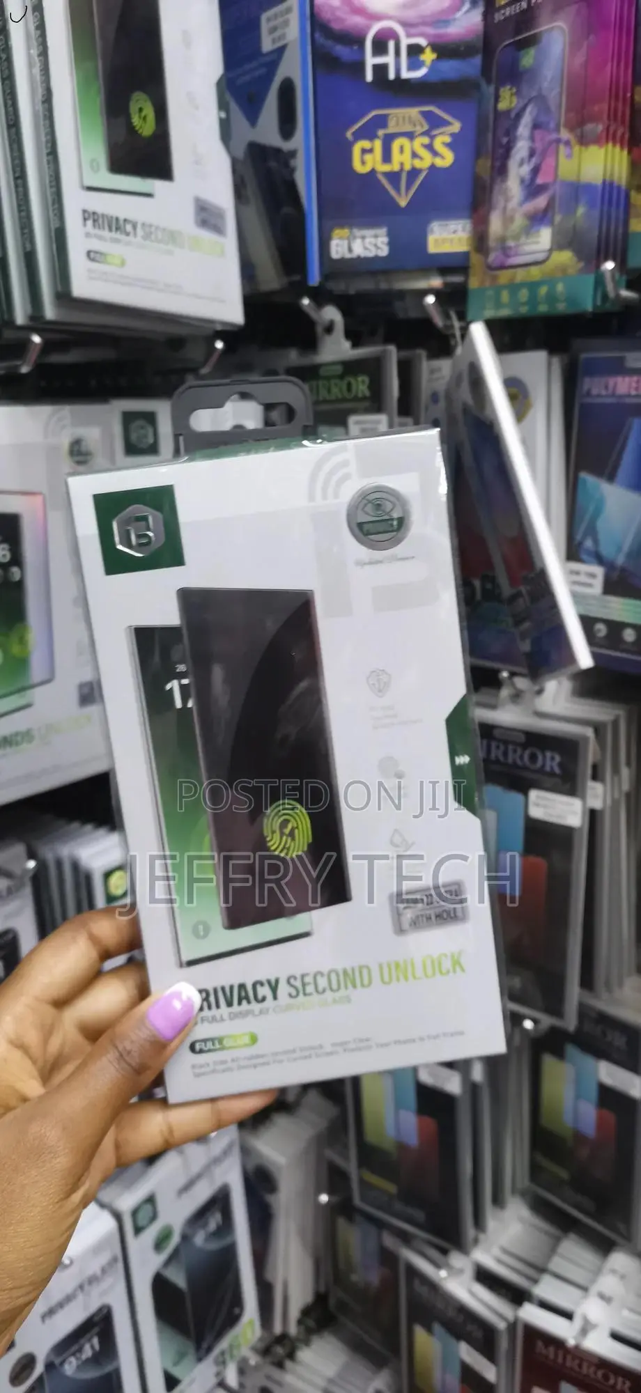 Mucde Privacy Screen Protector for Samsung Galaxy S22 Ultra With Hole