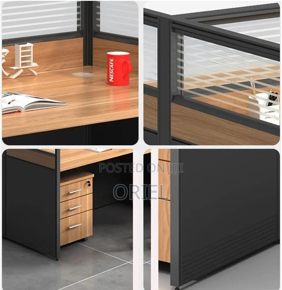Office Workstations; Open-Plan 4-Person Collaborative Desk