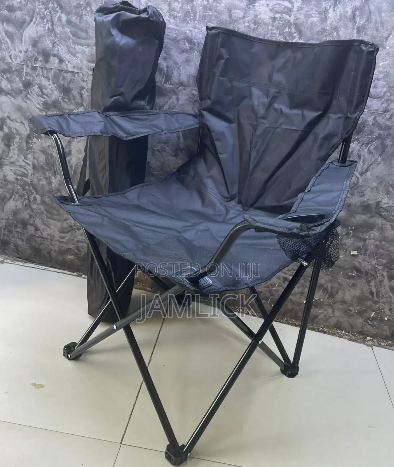 Black Portable Camping Chair –Km