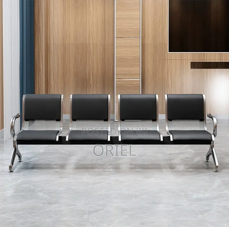 Office Benches; Sturdy 4-Link Office Waiting Room Chairs