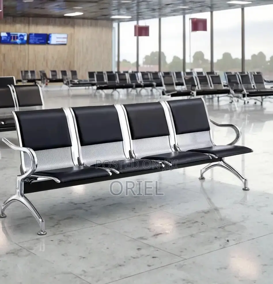 Office Benches; Sturdy 4-Link Office Waiting Room Chairs