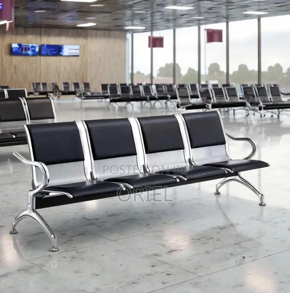 Office Benches; Sturdy 4-Link Office Waiting Room Chairs