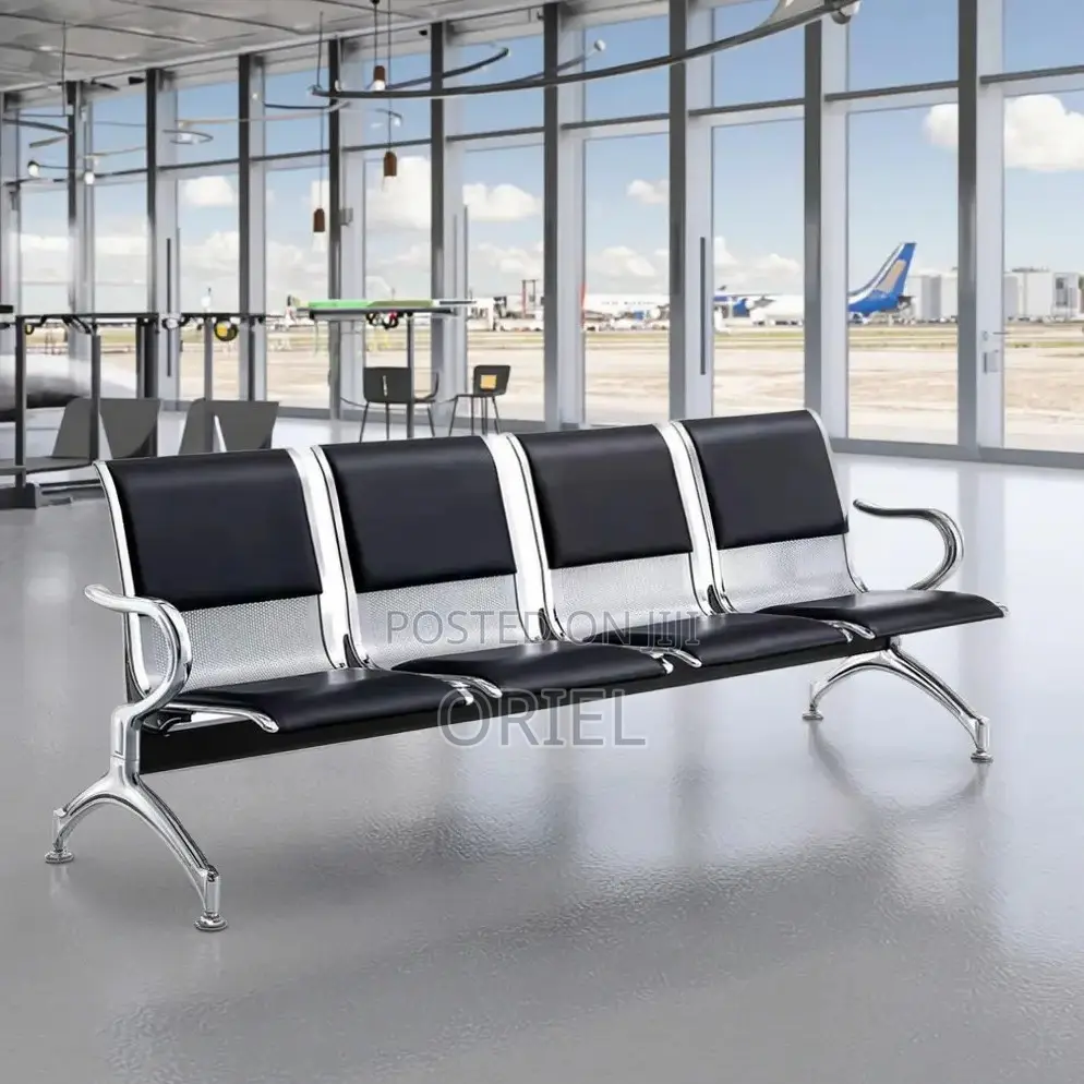Office Benches; Sturdy 4-Link Office Waiting Room Chairs