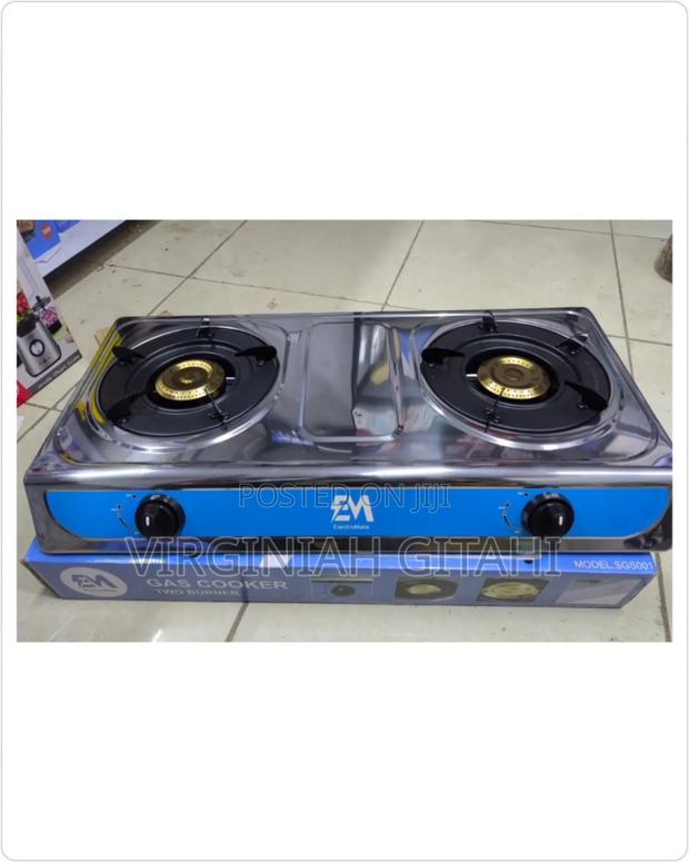 Silver *Electromate Table Top Metallic Two-Burner* - main view