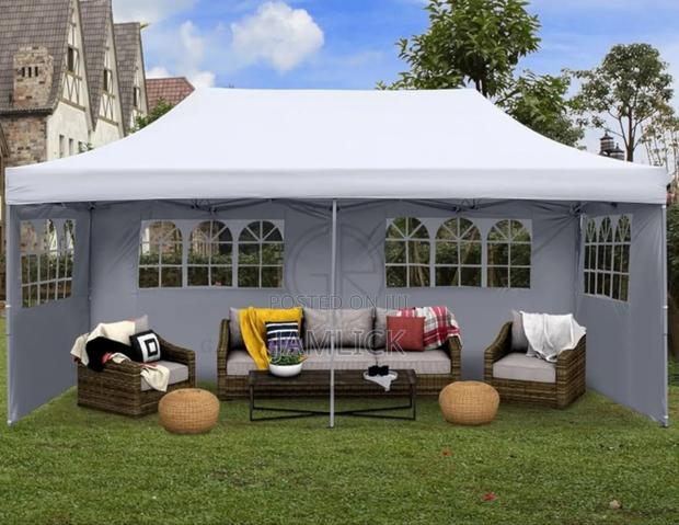 White Canopy/Gazebo Tent With Windows - Sh - main view