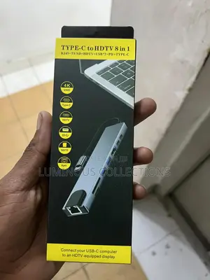 Type C to Hdmi 8 in 1 Converter for Apple, Hp, Lenovo, Dell