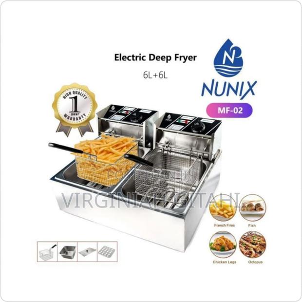 Nunix Double Tank 6+6lt Chips/Chicken Deep Fryer *